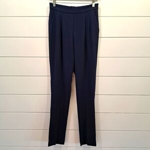 Aritzia Babaton Navy Blue Conroy Classic Corporate Minimalist Trousers Womens 2